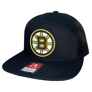 Boston Bruins 3D Snapback Seven-Panel Trucker Hat- Black
